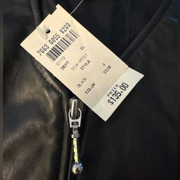 MY Studio Leather Vest Size 4 NWT - Picture 4 of 4